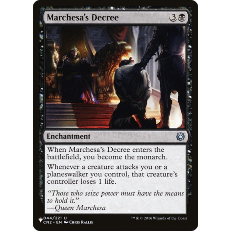 Marchesa's Decree (The List Reprint) | Conspiracy: Take the Crown