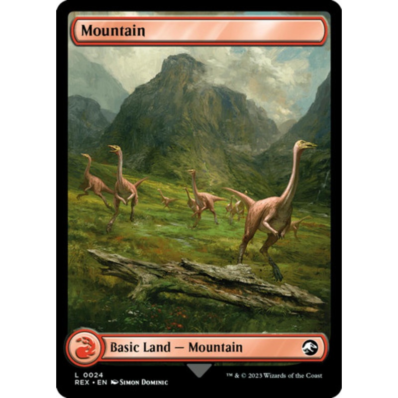 Mountain (#024) (Double-Sided) (Foil) | Jurassic World Collection