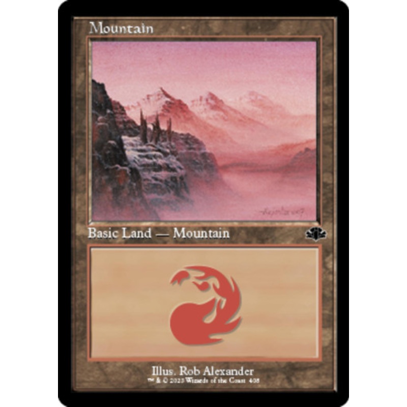 Mountain #408 (Retro Frame) | Dominaria Remastered