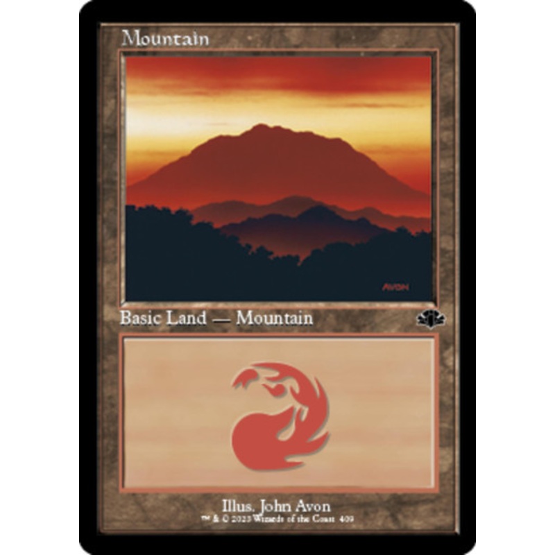 Mountain #409 (Retro Frame) | Dominaria Remastered