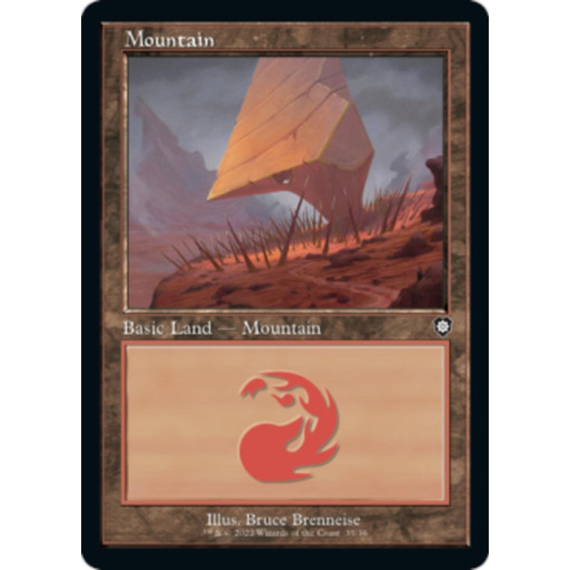 Mountain (#35) (Retro Frame) | The Brothers' War Commander