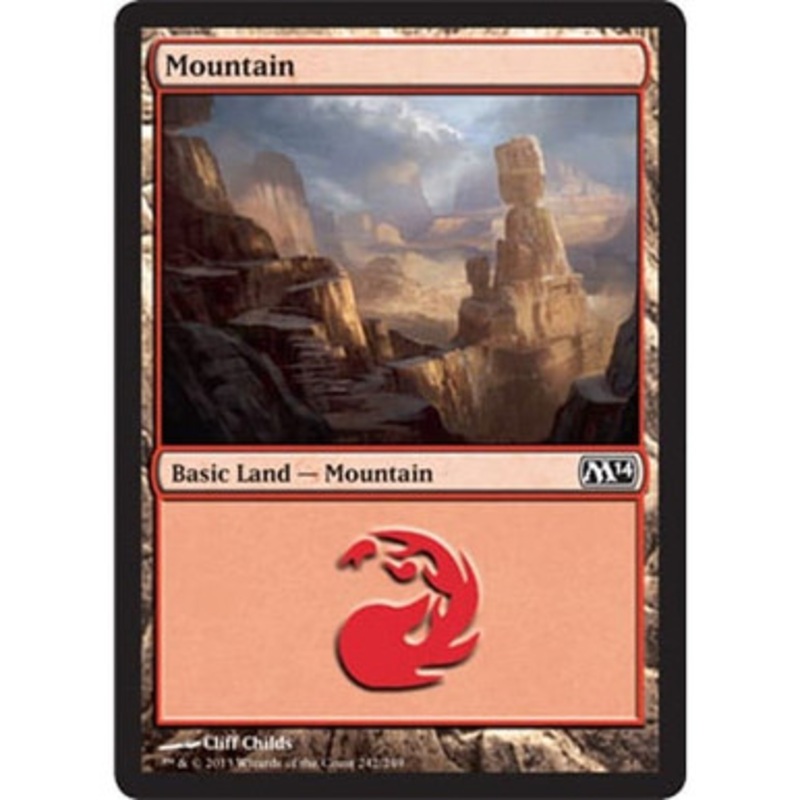 Mountain (#242) (foil) | Magic 2014 Core Set