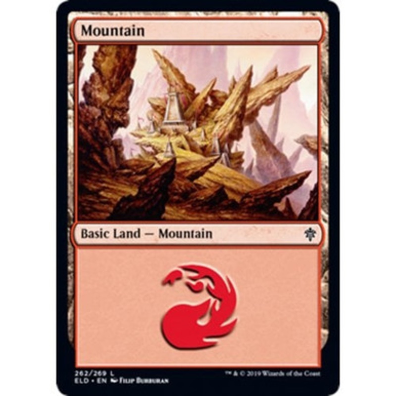 Mountain (#262) (foil) | Throne of Eldraine