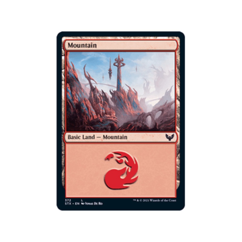 Mountain (#372) (foil) | Strixhaven: School of Mages