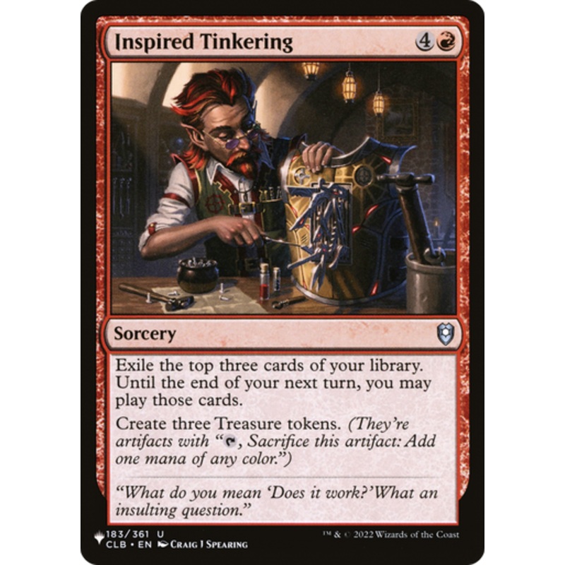 Inspired Tinkering (The List Reprint) | Commander Legends: Battle for Baldur's Gate