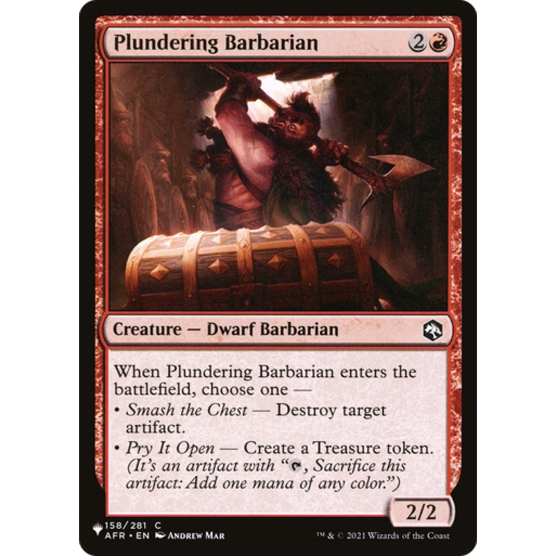 Plundering Barbarian (The List Reprint) | Adventures in the Forgotten Realms
