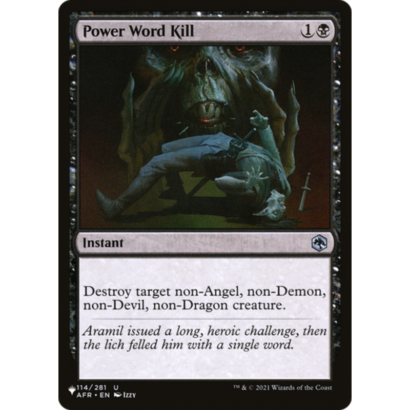 Power Word Kill (The List Reprint) | Adventures in the Forgotten Realms