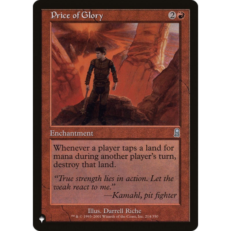 Price of Glory (The List Reprint) | Odyssey