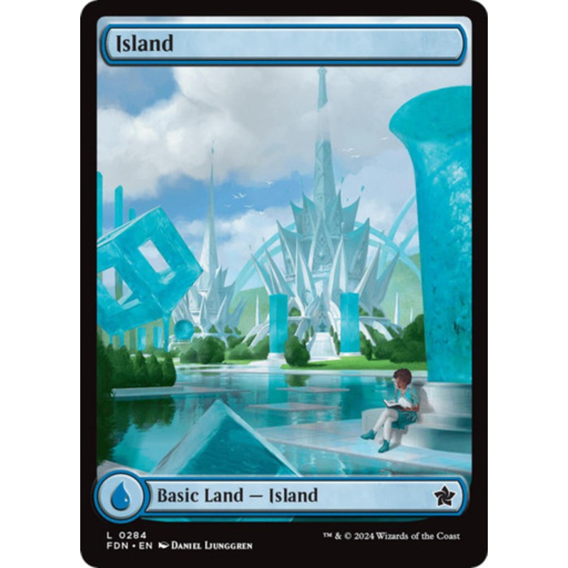Island (#284) (Full Art) (Foil) | Foundations