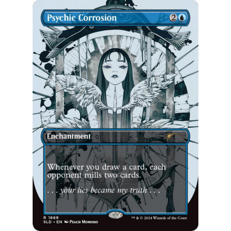 Psychic Corrosion (Borderless Art) (Secret Lair - Peach Momoko) | Secret Lair Drops