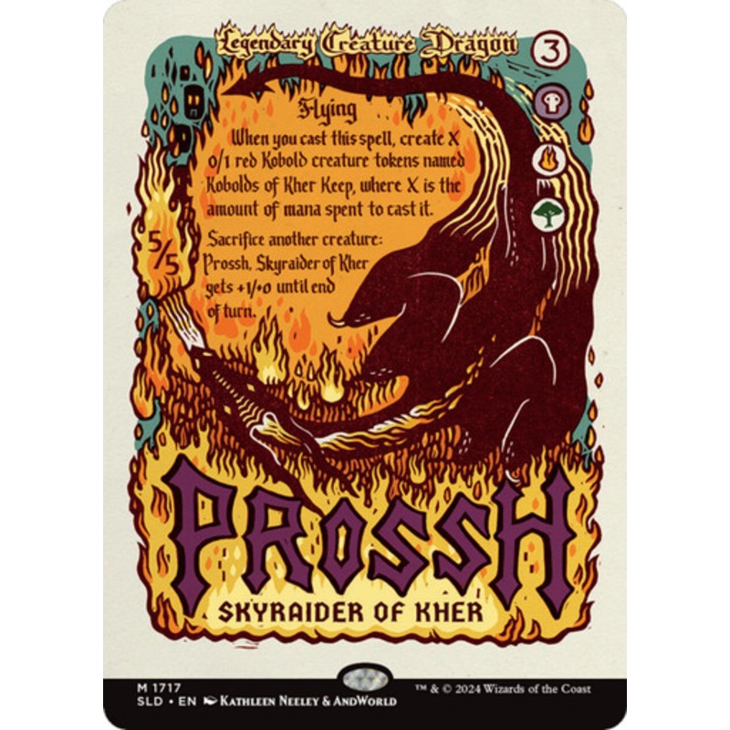 Prossh, Skyraider of Kher (Secret Lair - Prints of Darkness) | Secret Lair Drops