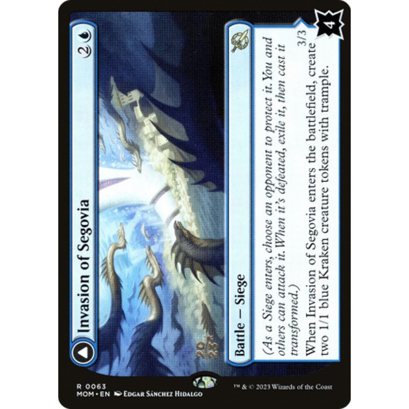 Invasion of Segovia // Caetus, Sea Tyrant of Segovia (Prerelease Foil) | March of the Machine