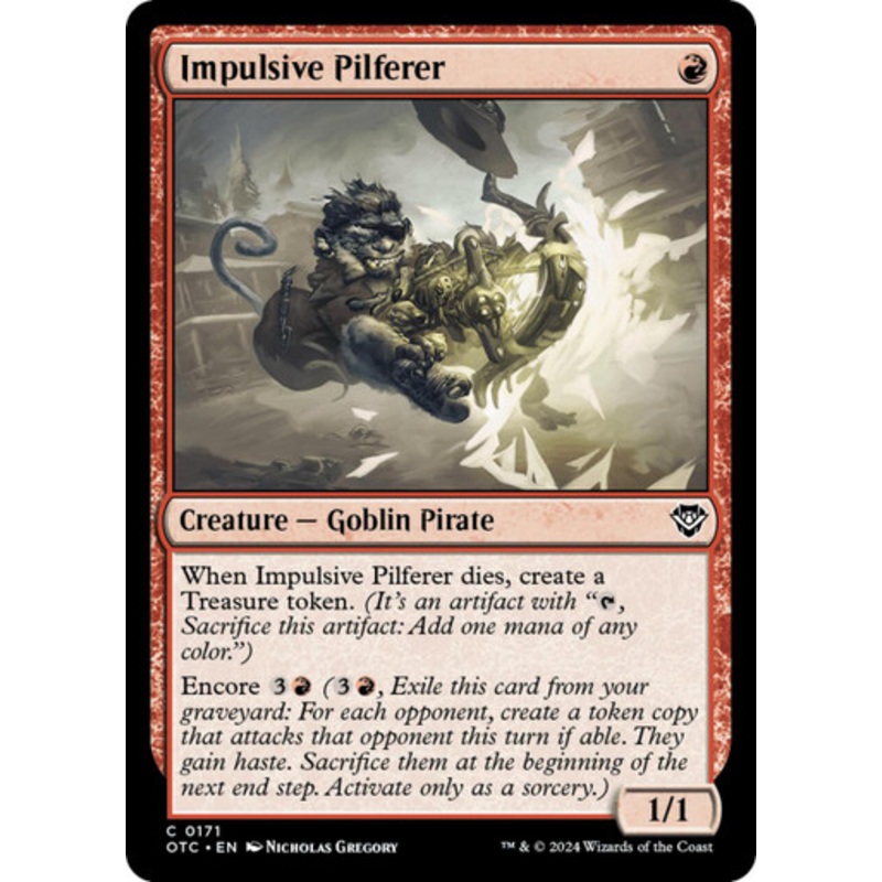 Impulsive Pilferer | Outlaws of Thunder Junction Commander