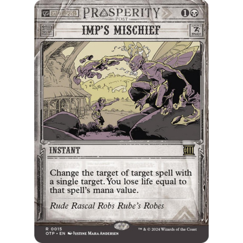 Imp's Mischief (Breaking News) (Foil) | Outlaws of Thunder Junction - Breaking News