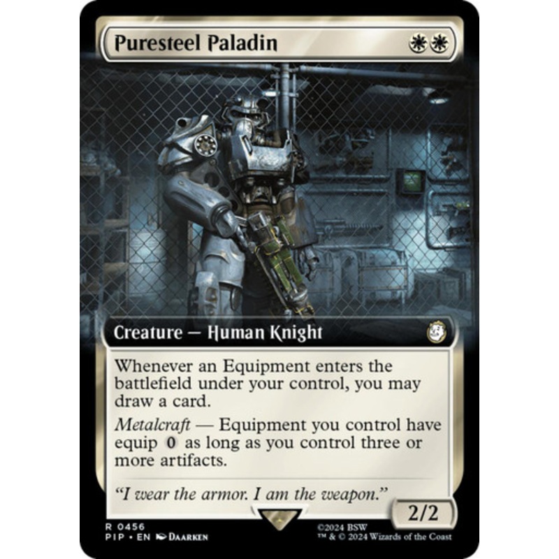 Puresteel Paladin (Extended Art) (Foil) | Universes Beyond: Fallout