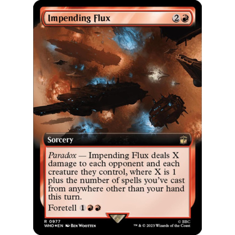 Impending Flux (Extended Art) (Surge foil) | Universes Beyond: Doctor Who