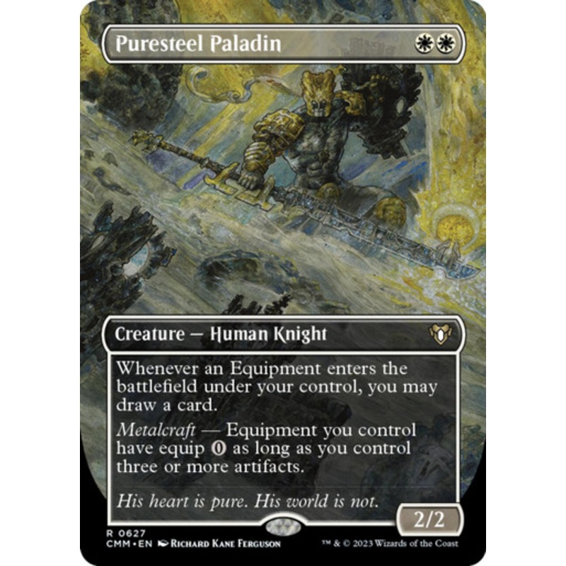 Puresteel Paladin (Borderless Art) | Commander Masters