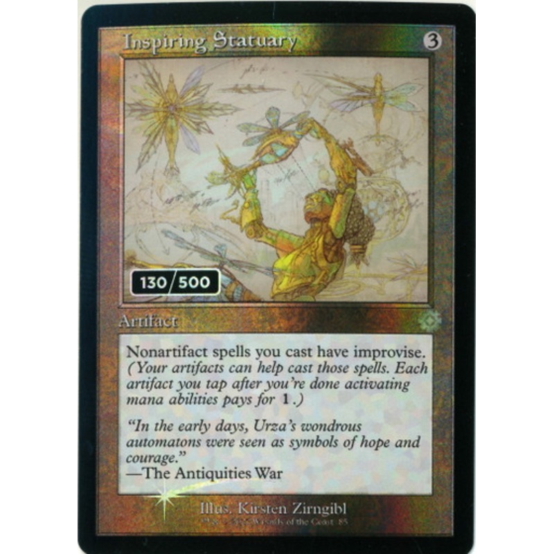 Inspiring Statuary (Schematic Art foil) - Serialized 130/500 | The Brothers' War Retro Artifacts