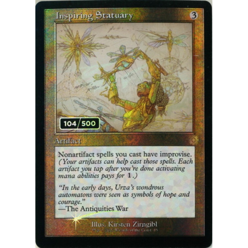 Inspiring Statuary (Schematic Art foil) - Serialized 104/500 | The Brothers' War Retro Artifacts