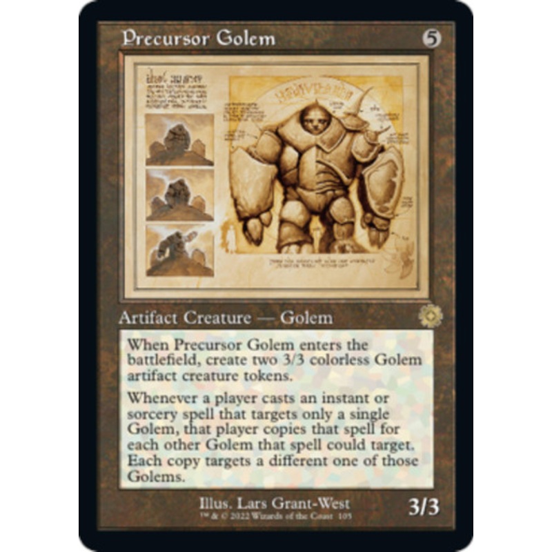 Precursor Golem (Schematic Art) | The Brothers' War Retro Artifacts