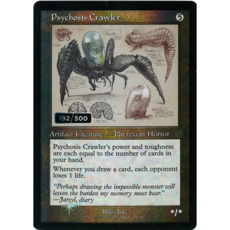Psychosis Crawler (Schematic Art foil) - Serialized 192/500 | The Brothers' War Retro Artifacts