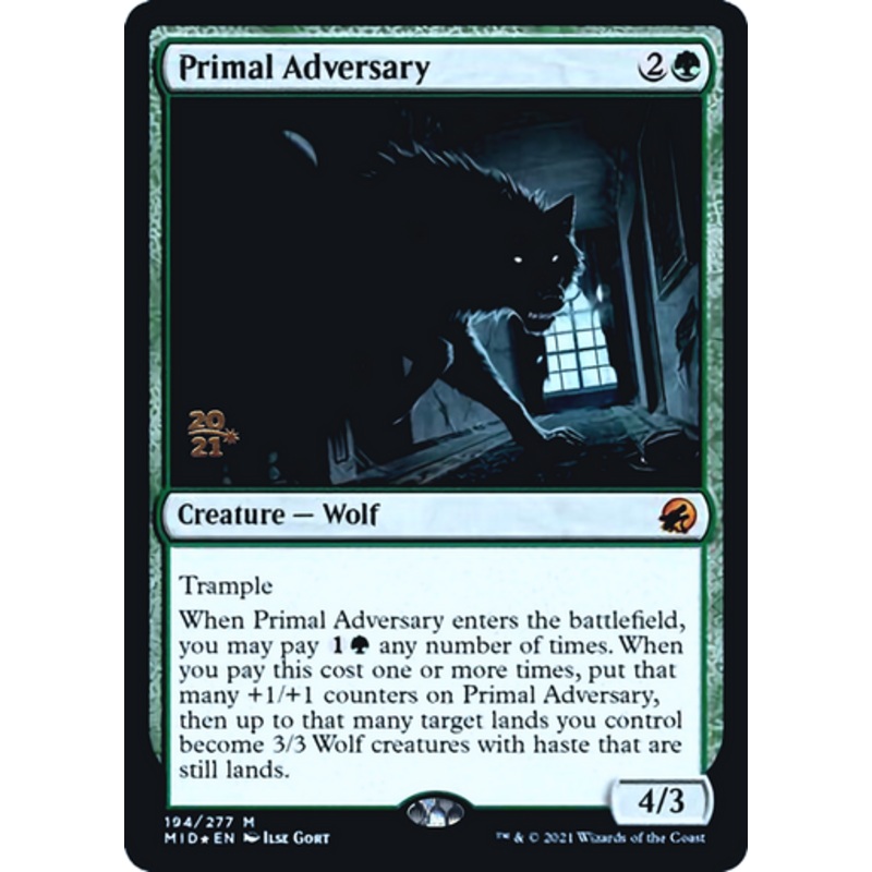 Primal Adversary (Prerelease foil) | Innistrad: Midnight Hunt
