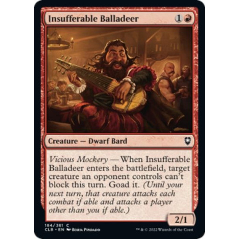 Insufferable Balladeer | Commander Legends: Battle for Baldur's Gate
