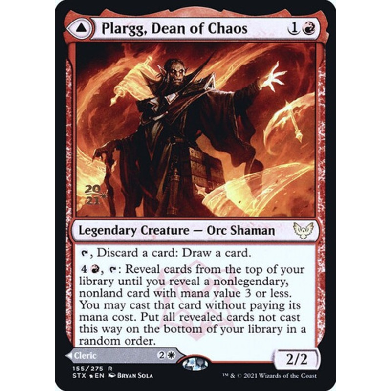 Plargg, Dean of Chaos // Augusta, Dean of Order (Strixhaven: School of Mages Prerelease foil) | Strixhaven: School of Mages