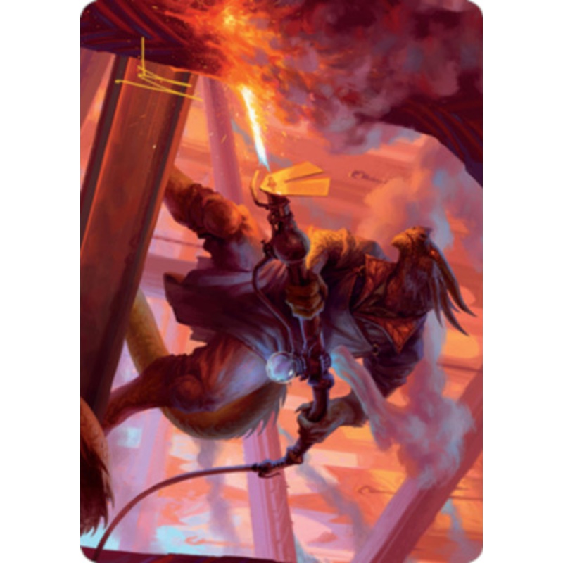 Plasma Jockey (#19) Art Card (Gold Signature) | Streets of New Capenna
