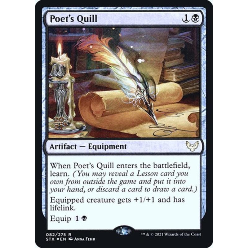 Poet's Quill (Strixhaven: School of Mages Prerelease foil) | Strixhaven: School of Mages