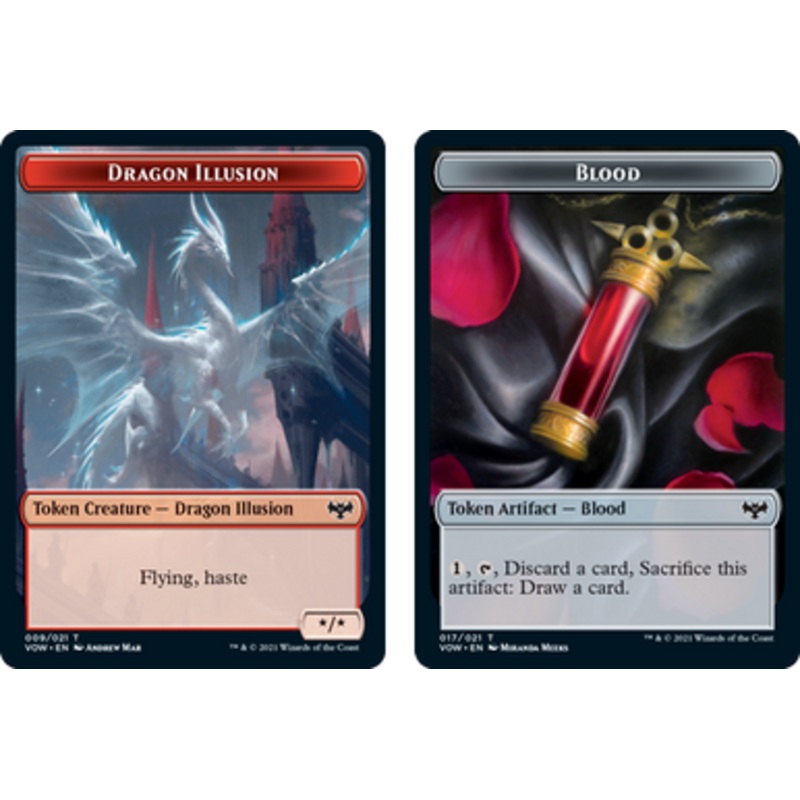 Innistrad: Crimson Vow - Dragon Illusion // Blood Token (foil) | Innistrad: Crimson Vow
