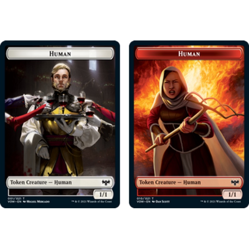 Innistrad: Crimson Vow - Human (#1) // Human (#10) Token (foil) | Innistrad: Crimson Vow