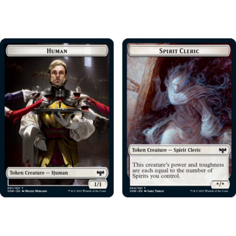 Innistrad: Crimson Vow - Human (#1) // Spirit Cleric Token (foil) | Innistrad: Crimson Vow