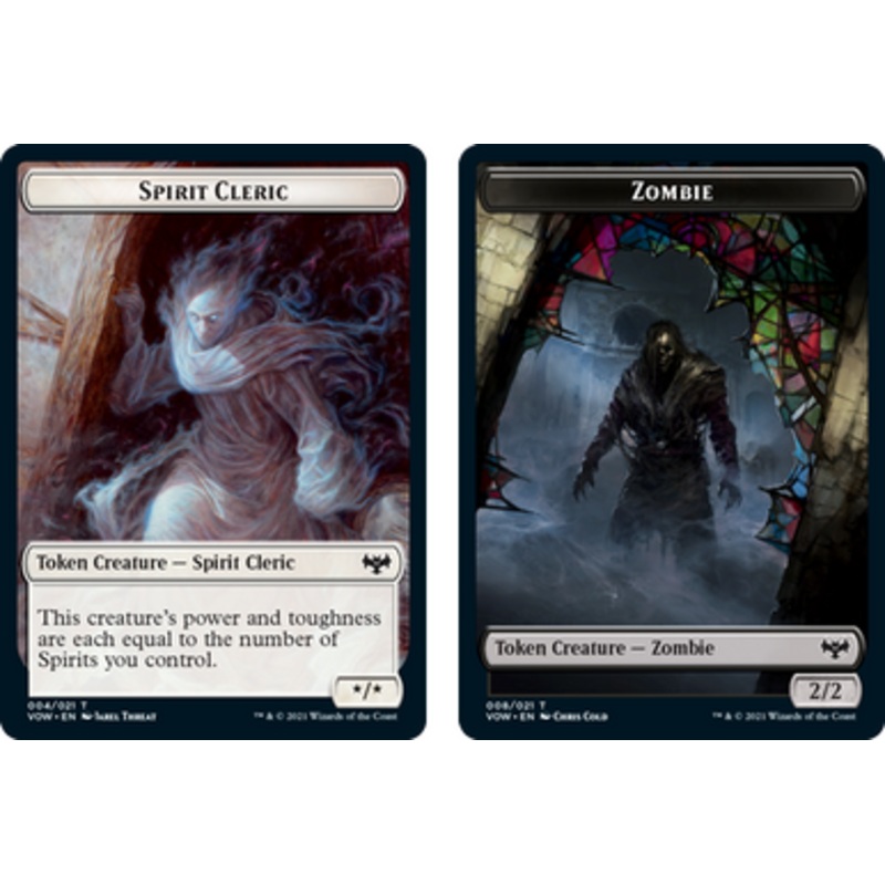 Innistrad: Crimson Vow - Spirit Cleric // Zombie (#8) Token (foil) | Innistrad: Crimson Vow