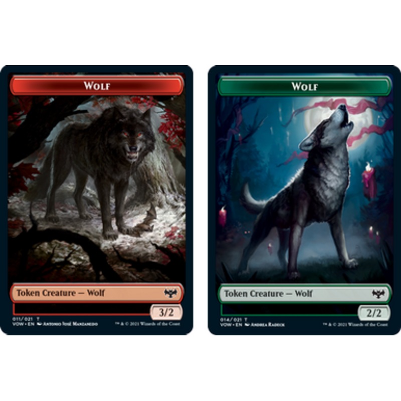Innistrad: Crimson Vow - Wolf (#11) // Wolf (#14) Token (foil) | Innistrad: Crimson Vow