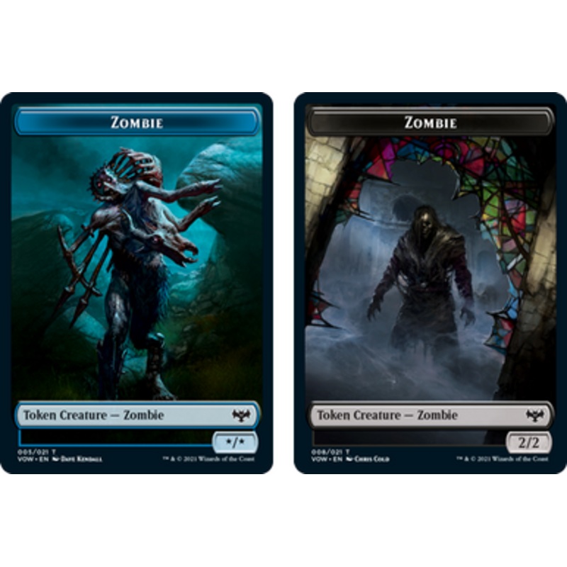 Innistrad: Crimson Vow - Zombie (#5) // Zombie (#8) Token (foil) | Innistrad: Crimson Vow