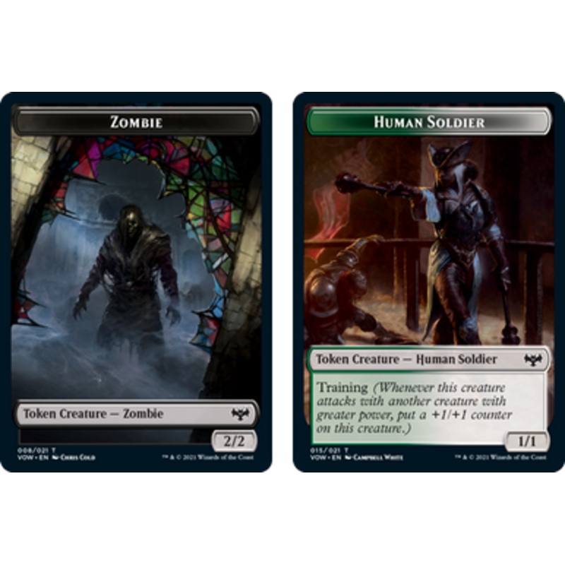 Innistrad: Crimson Vow - Zombie (#8) // Human Soldier Token (foil) | Innistrad: Crimson Vow