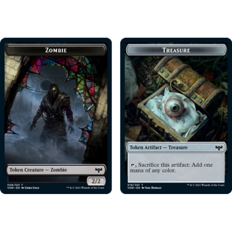 Innistrad: Crimson Vow - Zombie (#8) // Treasure Token (foil) | Innistrad: Crimson Vow