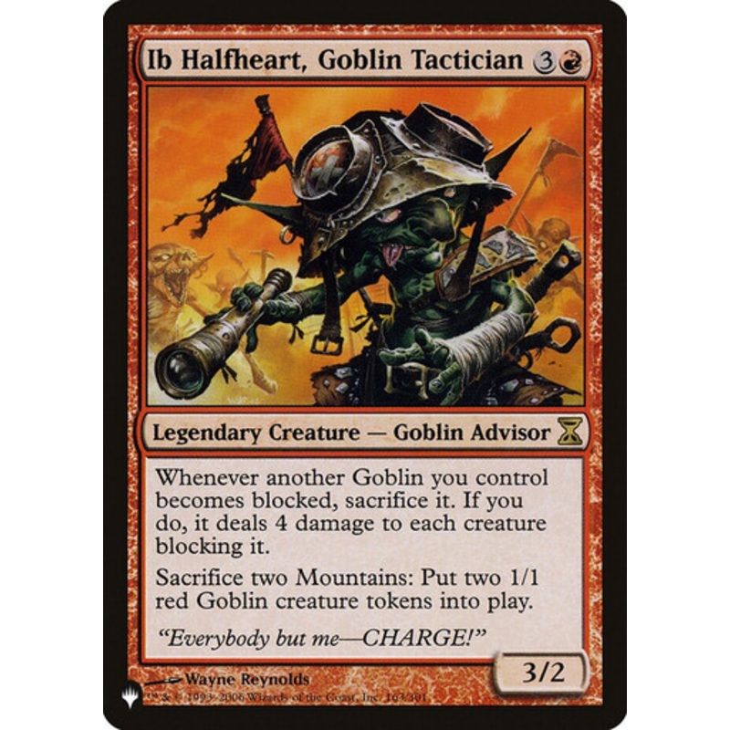 Ib Halfheart, Goblin Tactician (The List Reprint) | Time Spiral