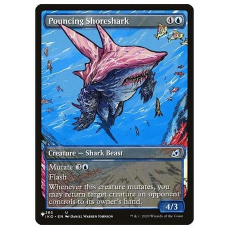 Pouncing Shoreshark (Showcase Frame) (The List Reprint) | Ikoria: Lair of Behemoths