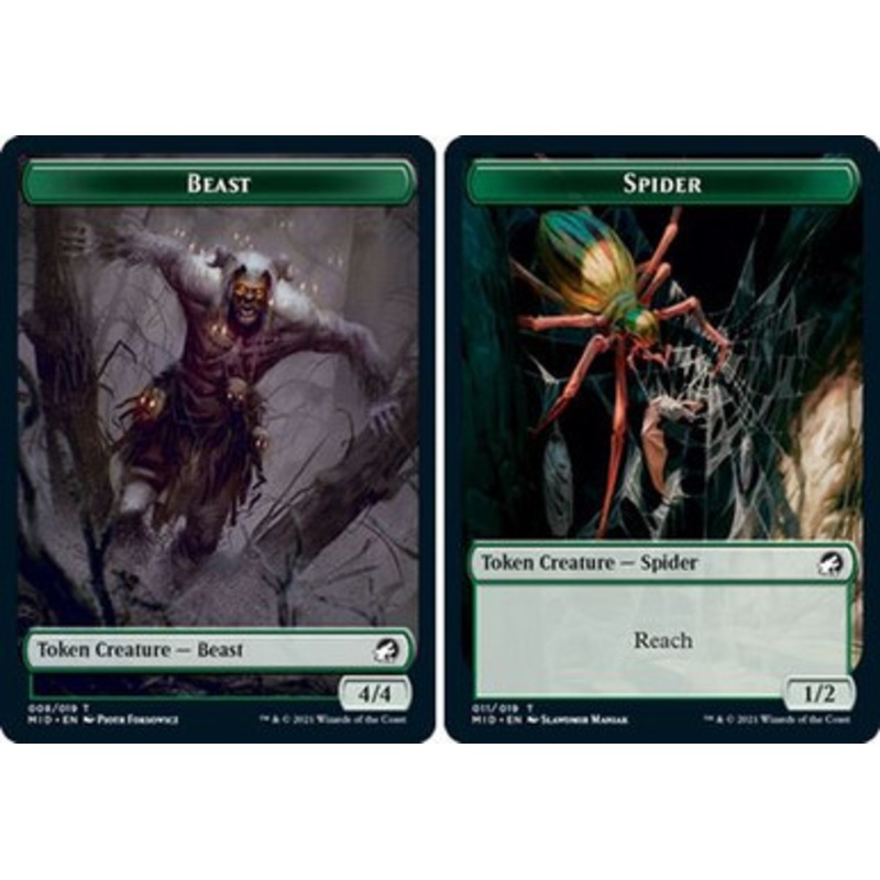 Innistrad: Midnight Hunt Commander - Beast (4/4) / Spider Token | Innistrad: Midnight Hunt Commander