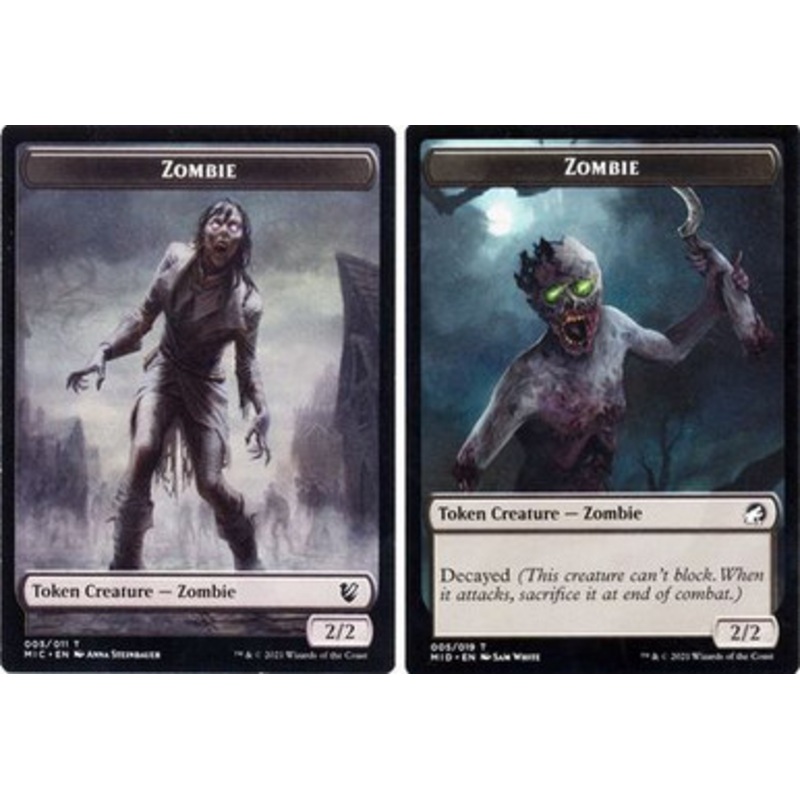 Innistrad: Midnight Hunt Commander - Zombie (Decayed) / Zombie Token | Innistrad: Midnight Hunt Commander