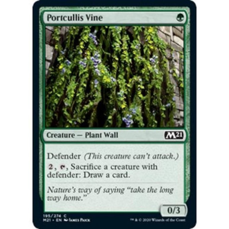 Portcullis Vine (foil) | Core Set 2021