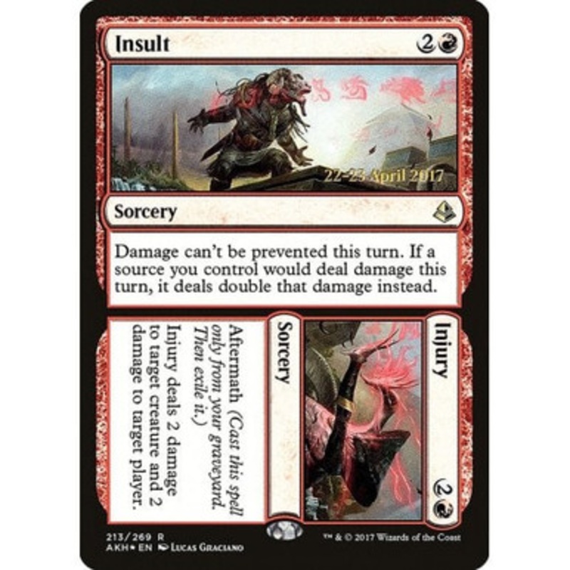 Insult // Injury (Amonkhet Prerelease foil) | Promotional Cards