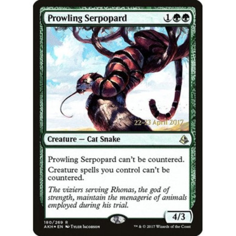 Prowling Serpopard (Amonkhet Prerelease foil) | Promotional Cards