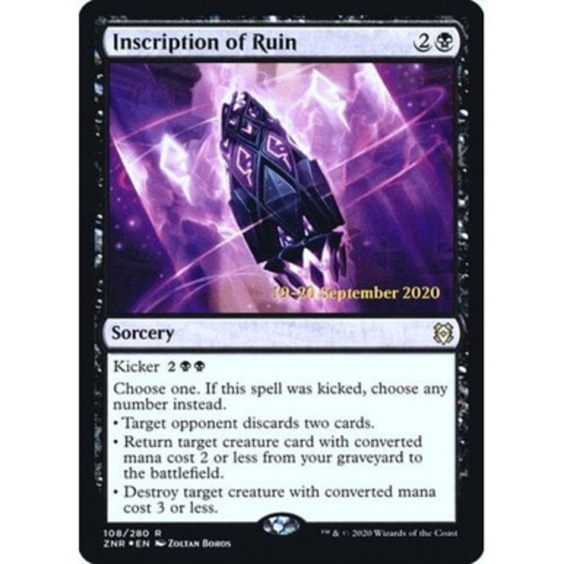 Inscription of Ruin (Zendikar Rising Prerelease foil) | Zendikar Rising