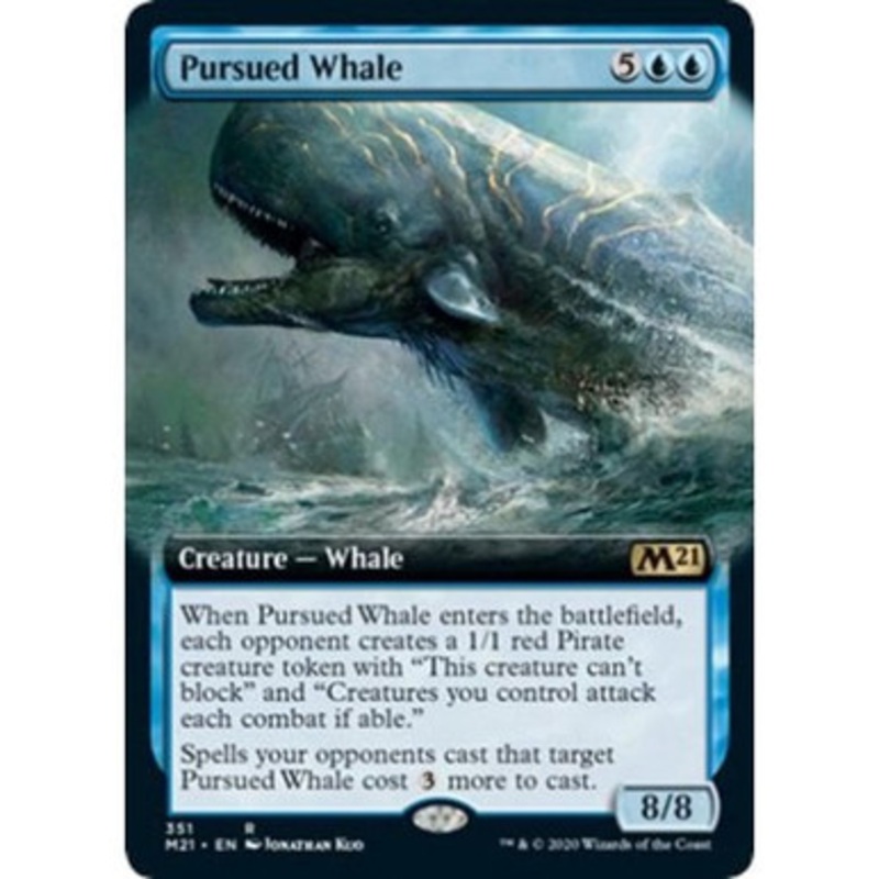 Pursued Whale (Extended Art) (foil) | Core Set 2021