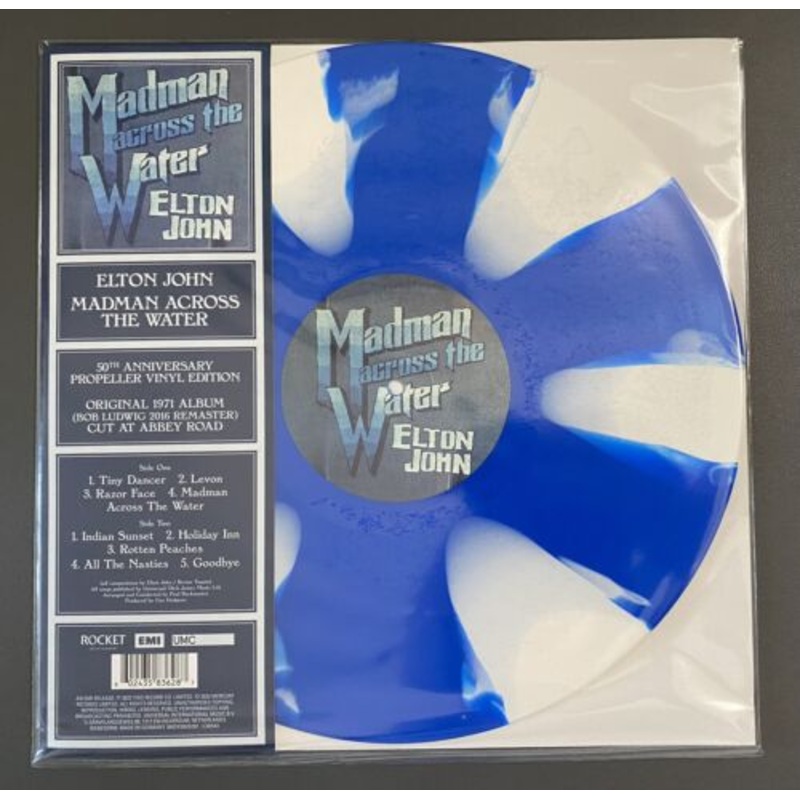Elton John - Madman Across The Water (50Th Anniversary Indie Exclusive Blue & White) Vinyl New
