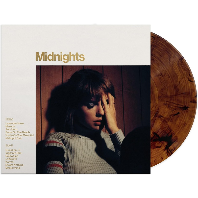 Taylor Swift - Midnights (Mahogany Marbled) Vinyl New