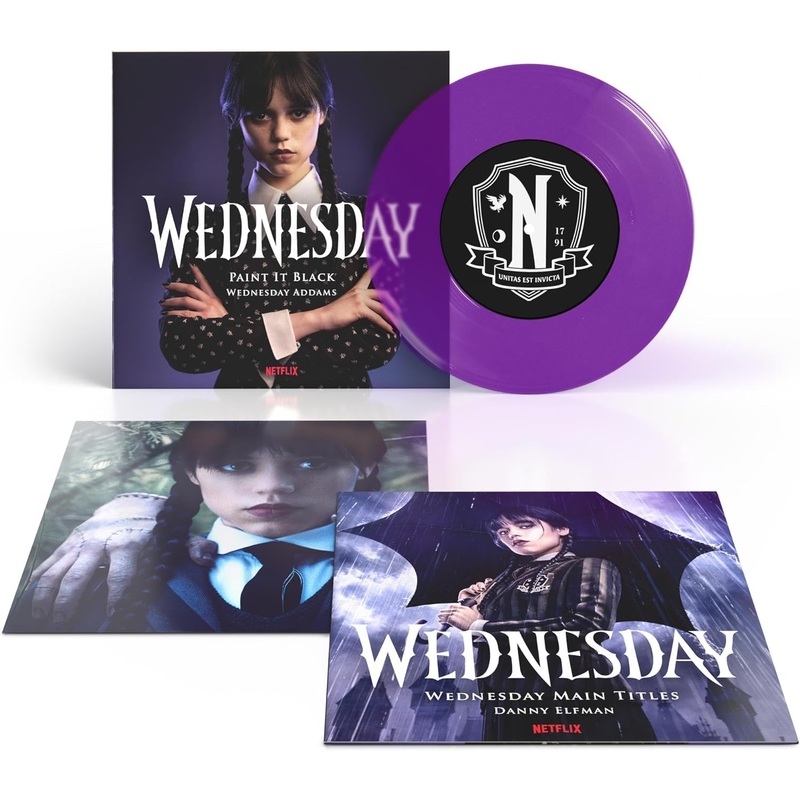 Wednesday Addams - Wednesday - Paint It Black/Main Titles (7 Inch Purple) Vinyl New